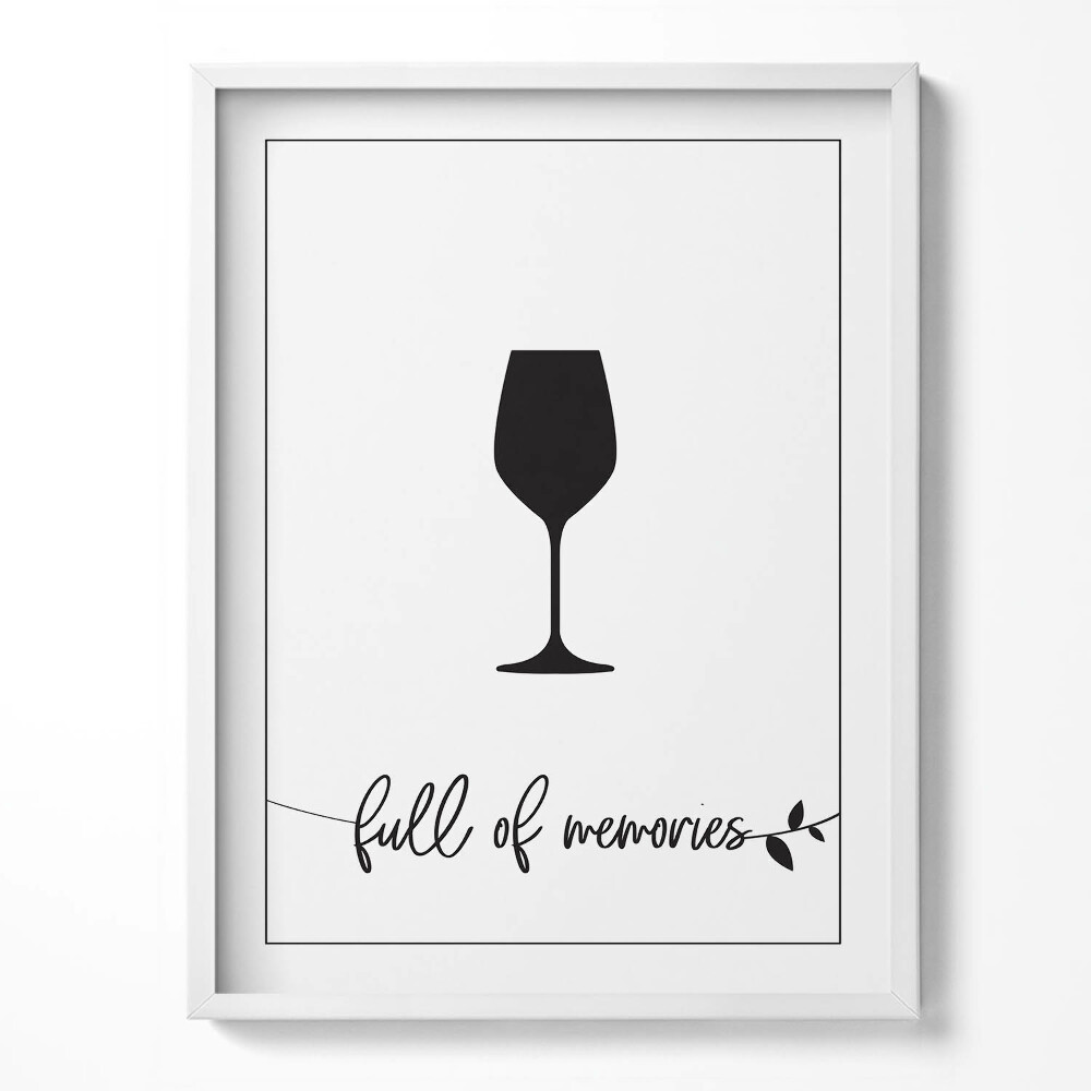 Obraz w ramce Napis do kuchni i jadalni "full of memories"