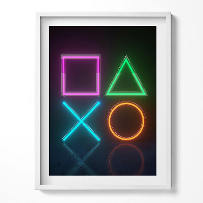 Obraz w ramce Symbole gracza - znaki na padzie konsoli