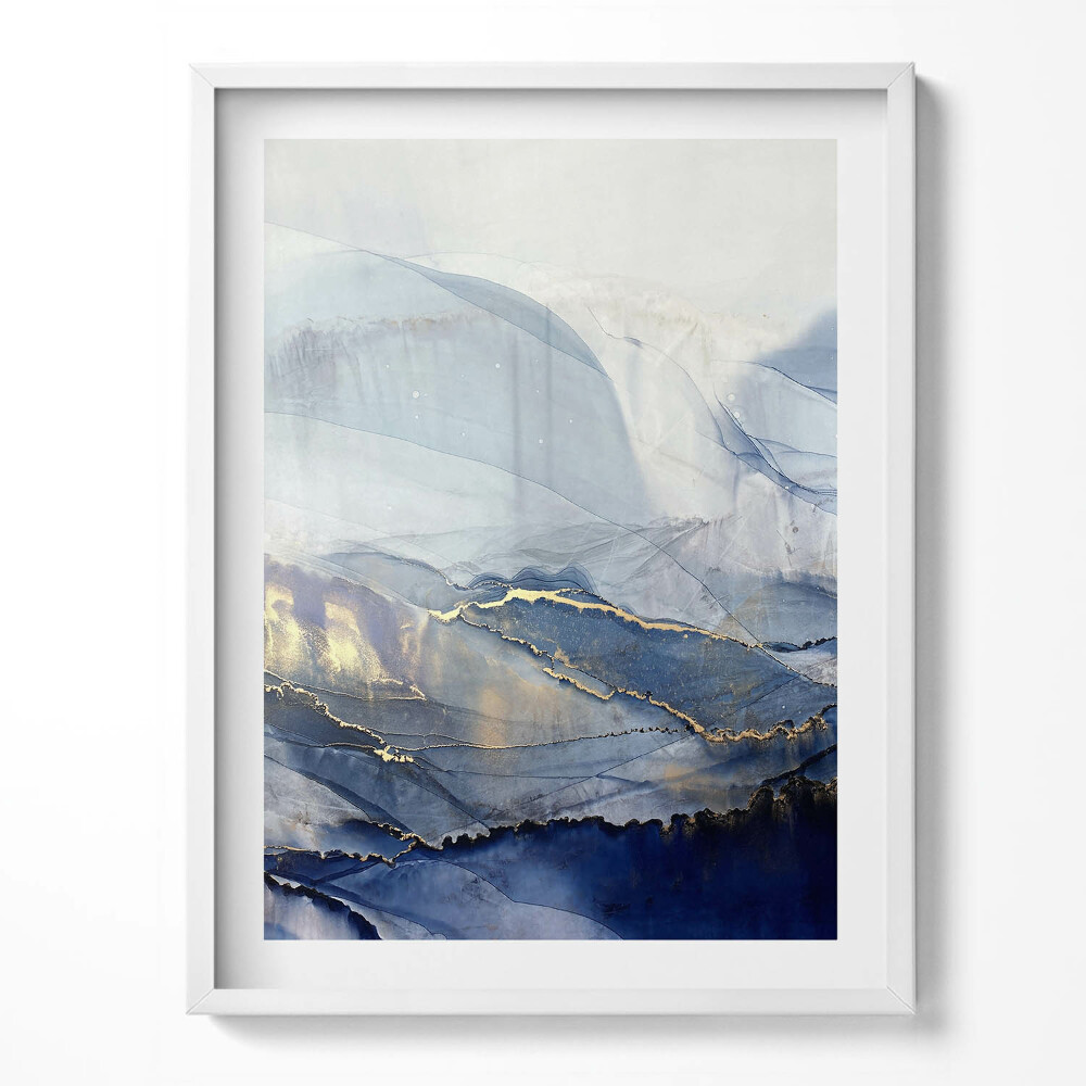 Obraz w ramce Abstrakcja ze złotem