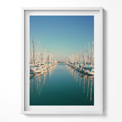 Obraz w ramce Łódki na wodzie jeziorze