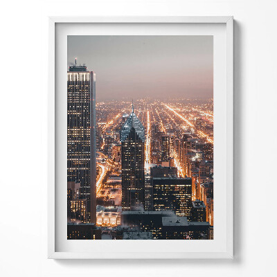 Obraz w ramce Wieczorne miasto