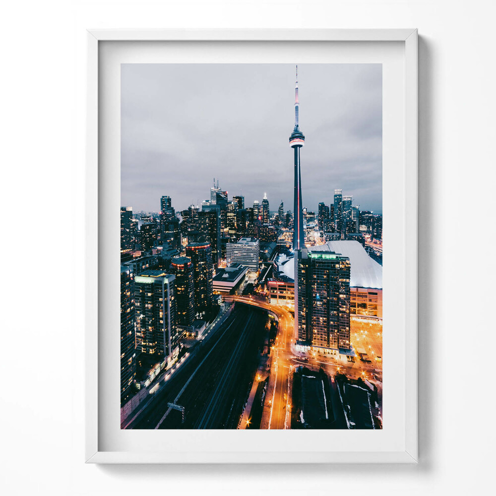 Obraz w ramce Widok z lotu ptaka na miasto