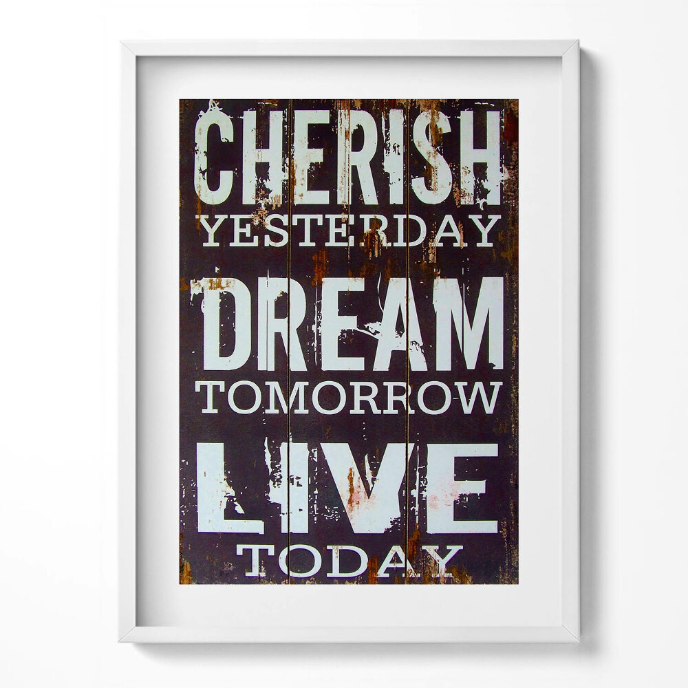 Obraz w ramce Napis motywacyjny stara tablica