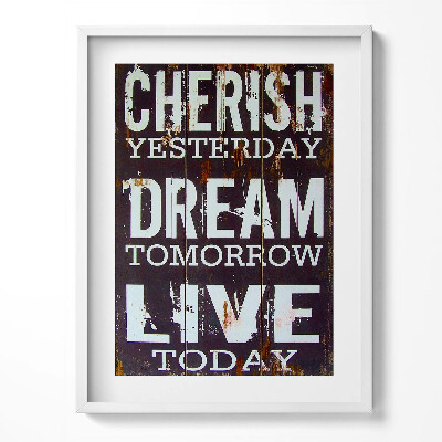 Obraz w ramce Napis motywacyjny stara tablica