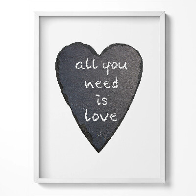 Obraz w ramce All you need is love - serce