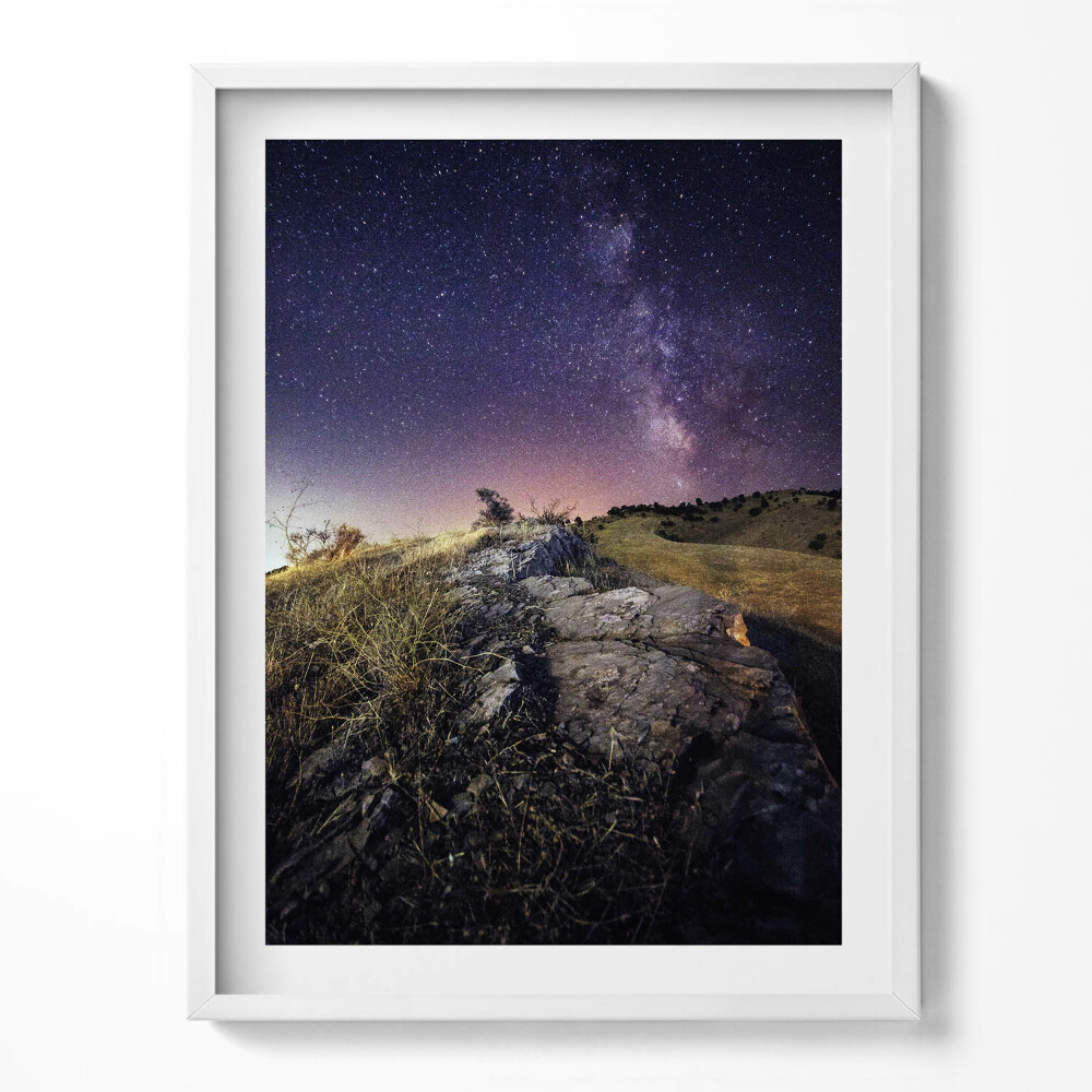 Obraz w ramce Pejzaż natury i gwieździstego nieba