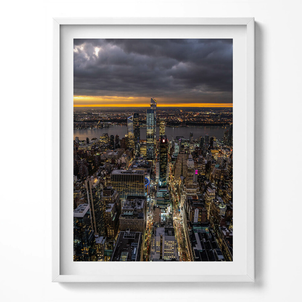 Obraz w ramce Architektura miasta z lotu ptaka noc