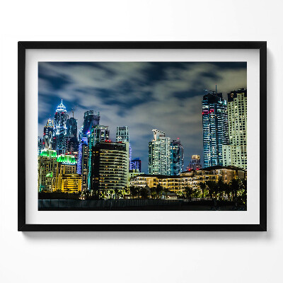 Obraz z ramką Wielkie miasto nocą