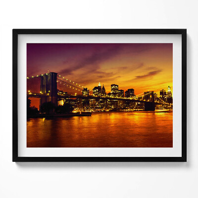 Obraz z ramką Wieczorny widok na Most Brookliński