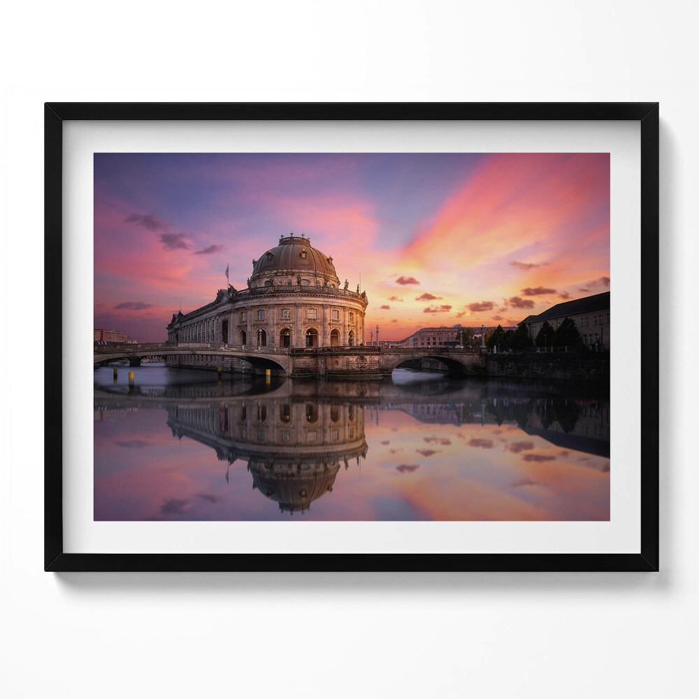 Obraz z ramką Widok na miasto wieczorem