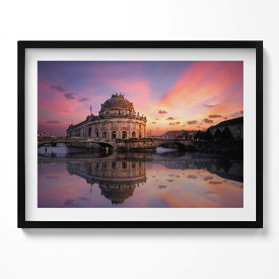 Obraz z ramką Widok na miasto wieczorem