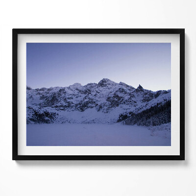 Obraz z ramką Pejzaż ośnieżonych gór