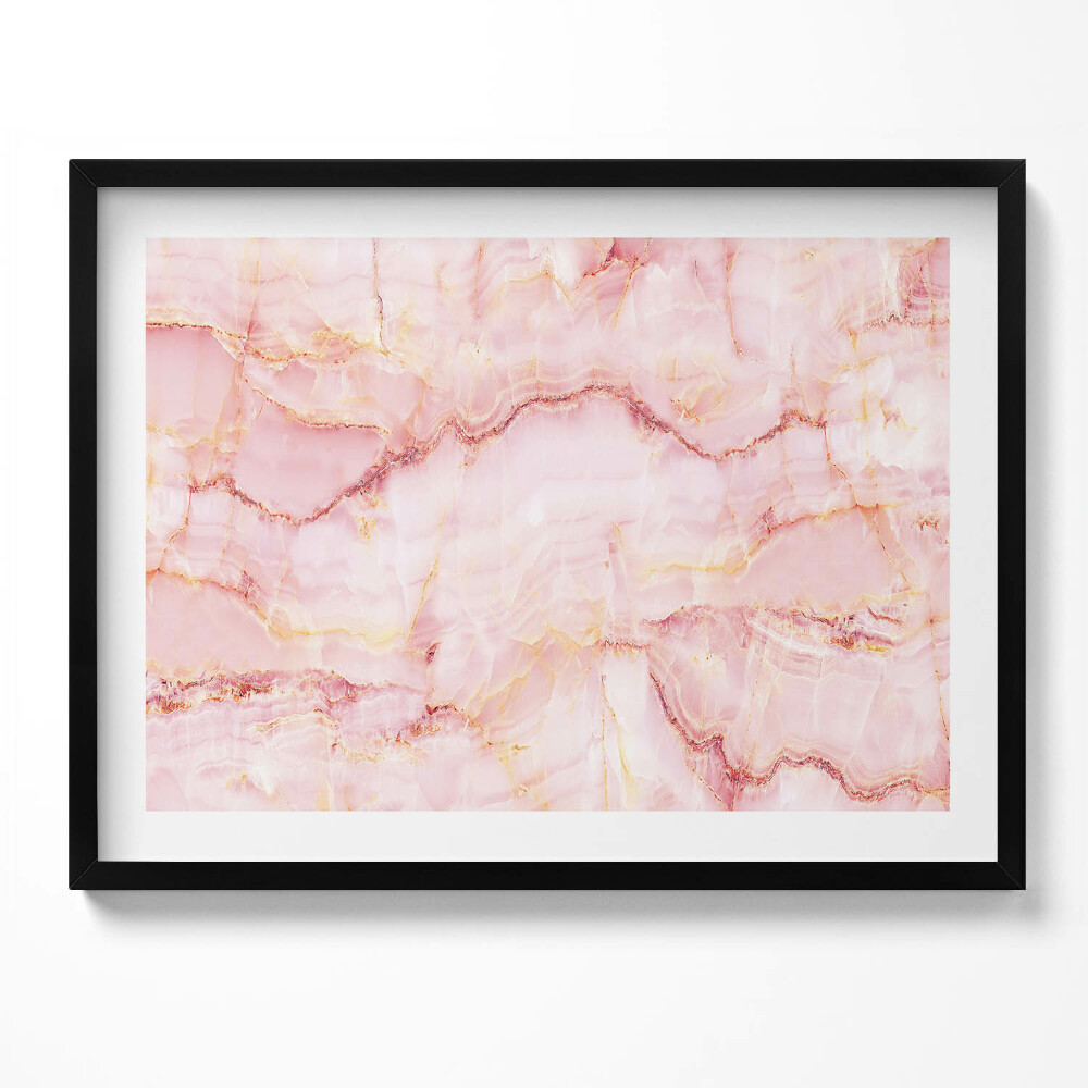Obraz z ramką Różowa tekstura marmuru