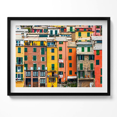 Obraz z ramką Kolorowe budynki architektura