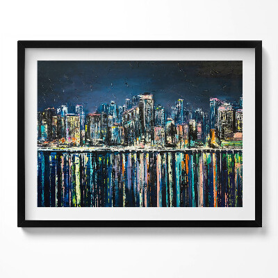 Obraz z ramką Kraina kwiatów - fantasy nadmorskiego miasta