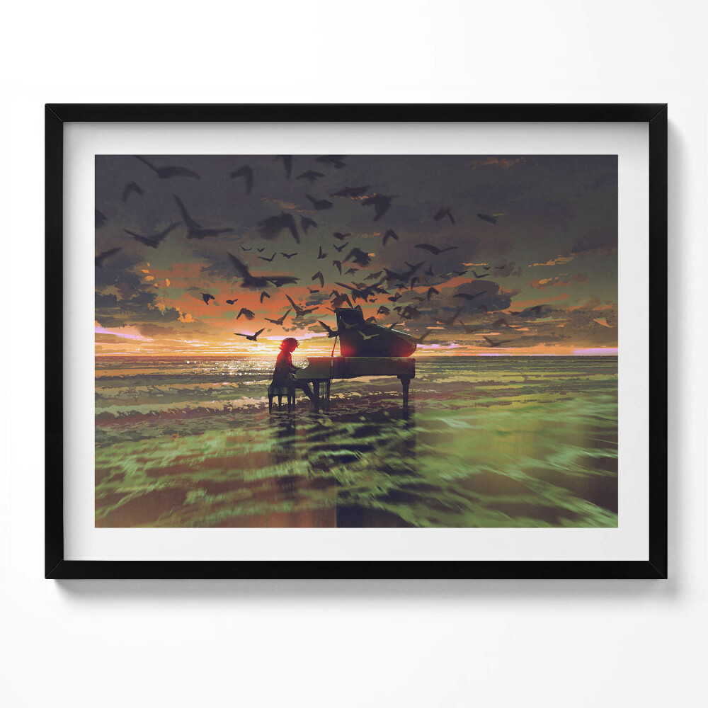 Obraz z ramką Koncert na plaży