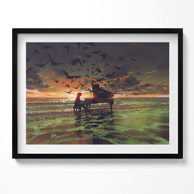 Obraz z ramką Koncert na plaży