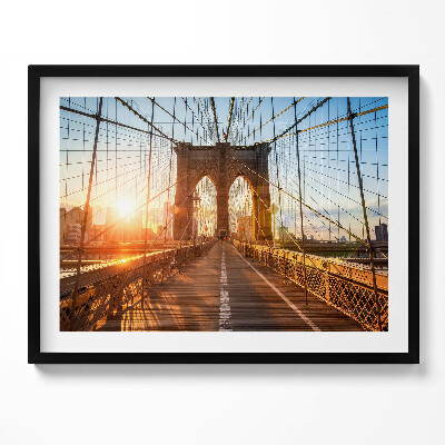 Obraz z ramką Most Brookliński NYC
