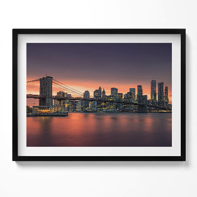 Obraz z ramką Nowym Jorku East River