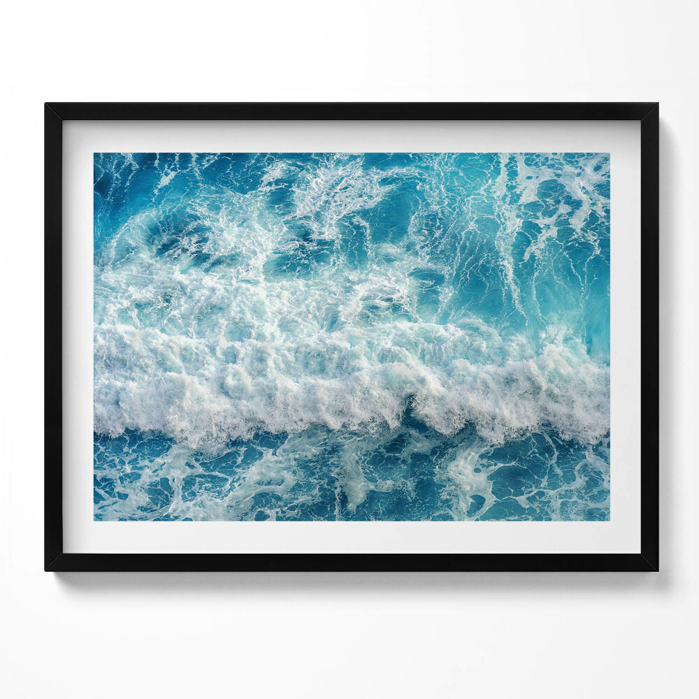 Obraz z ramką Widok z lotu ptaka na falę oceanu