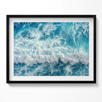 Obraz z ramką Widok z lotu ptaka na falę oceanu