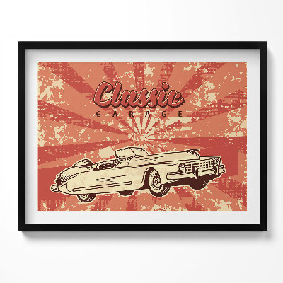 Obraz z ramką Grunge Vintage Retro auto
