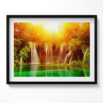 Obraz z ramką Malowniczy widok na wodospad