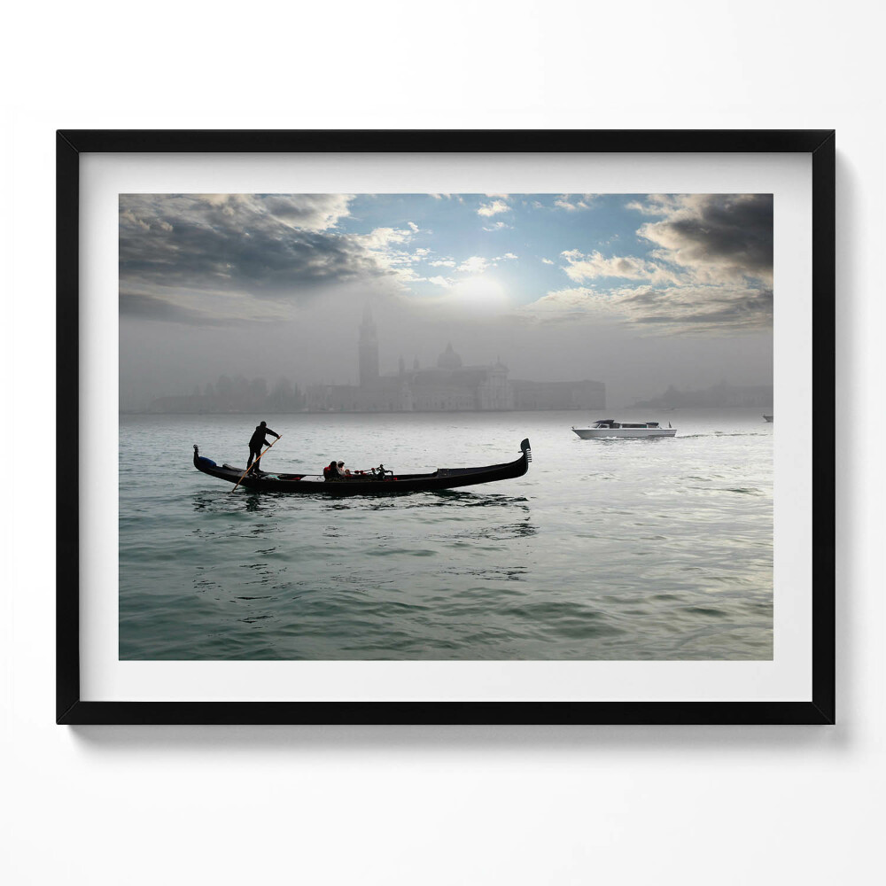 Obraz z ramką Weneckie gondole