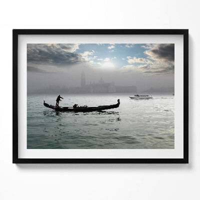 Obraz z ramką Weneckie gondole