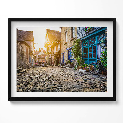 Obraz z ramką Ulica starego miasteczka
