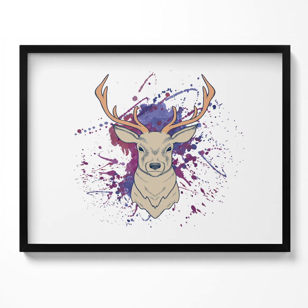 Obraz z ramką Ilustracja wektorowa jelenia