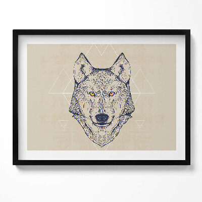 Obraz z ramką Głowa wilka
