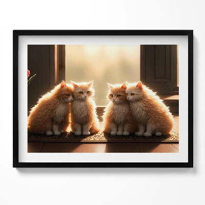 Obraz z ramką Słodkie małe kotki