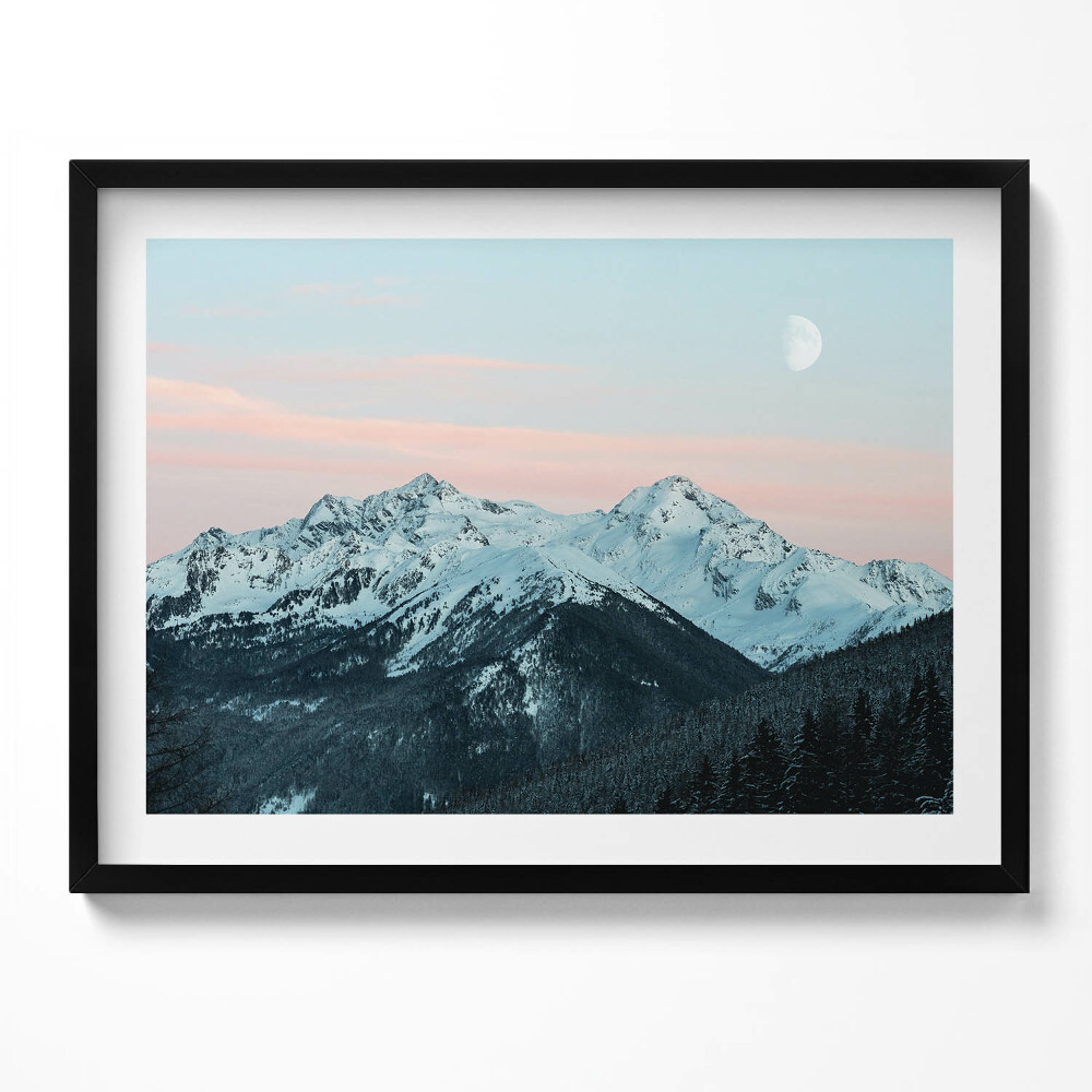 Obraz z ramką Pasmo górskie zimą