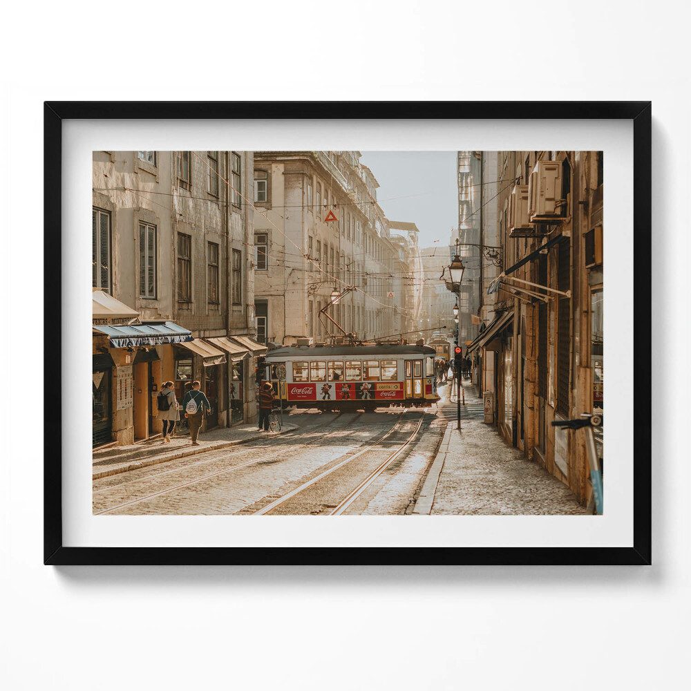 Obraz z ramką Widok na Lizbonę i tramwaj