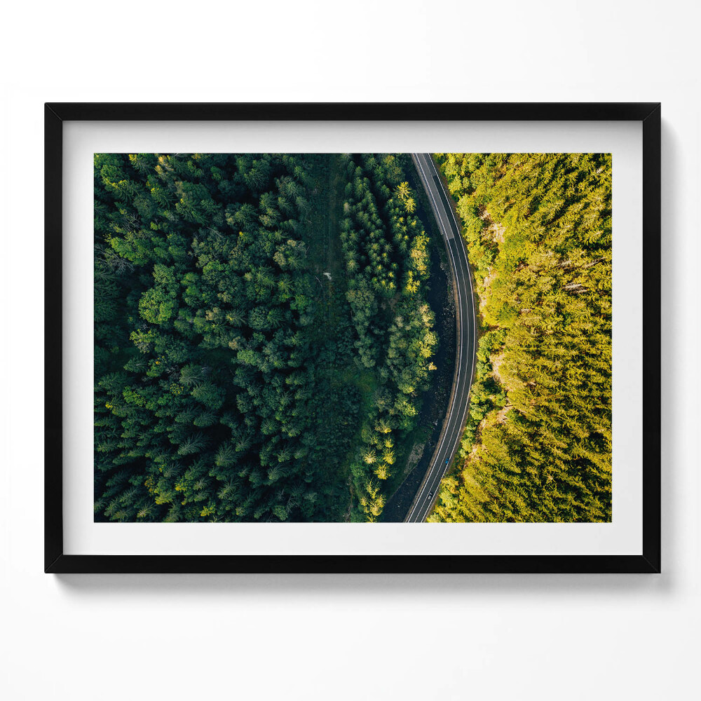 Obraz z ramką Las z drona - góra Śnieżka