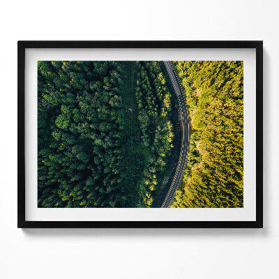 Obraz z ramką Las z drona - góra Śnieżka