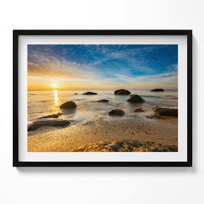 Obraz z ramką Wschód słońca Morze Bałtyckie