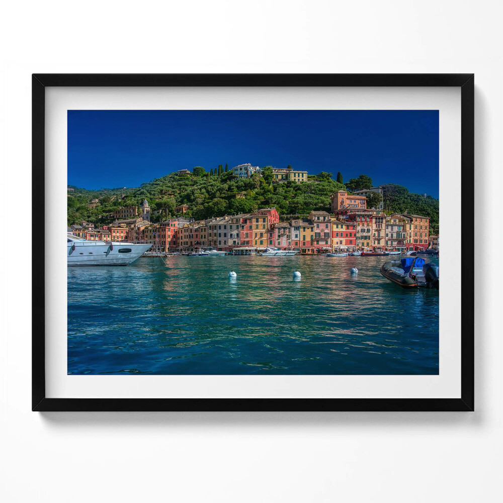 Obraz z ramką Statki płynące w Portofino