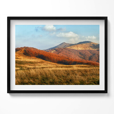 Obraz z ramką Krajobraz gór jesienią