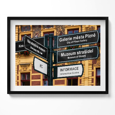 Obraz z ramką Drogowskaz Pilzno