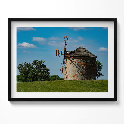 Obraz z ramką Wiatrak Morawy