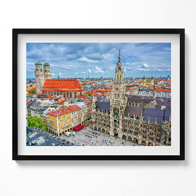 Obraz z ramką Ratusz Marienplatz w Monachium