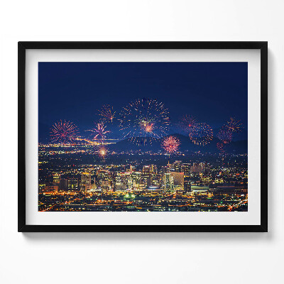 Obraz z ramką Miasto Phoenix nocą