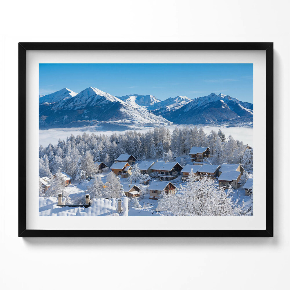 Obraz z ramką Śnieg Laye w Alpach