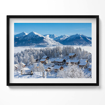 Obraz z ramką Śnieg Laye w Alpach