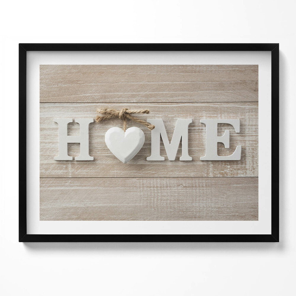 Obraz z ramką Napis home