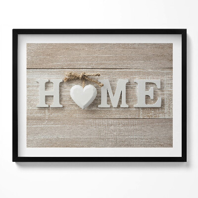 Obraz z ramką Napis home