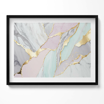 Obraz z ramką Pastelowy marmur