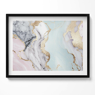 Obraz z ramką Pastelowy marmur